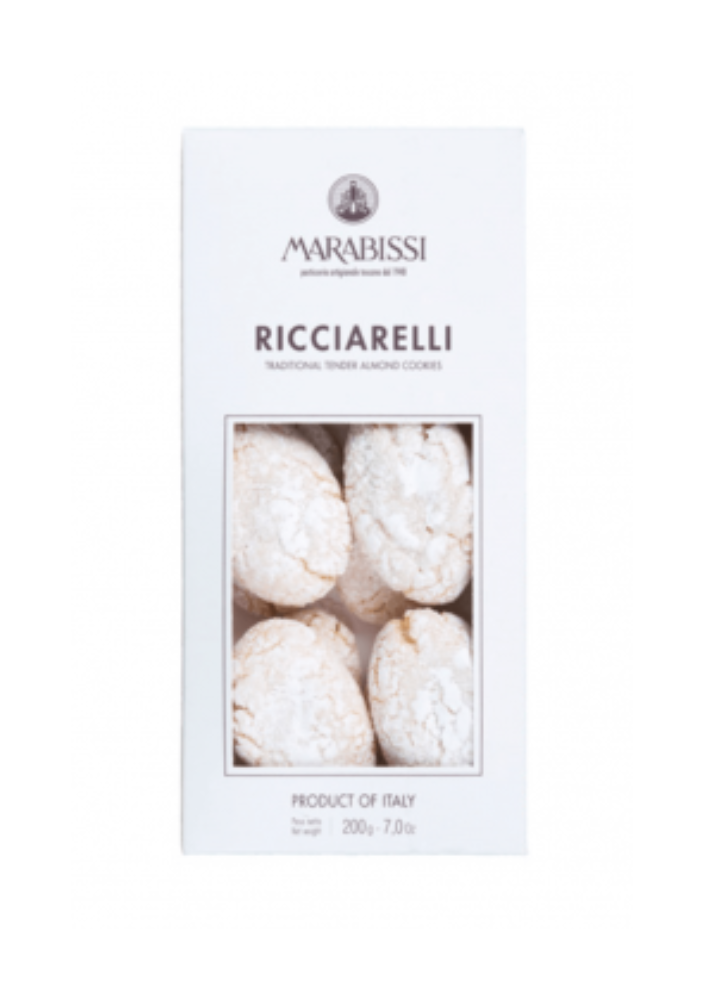 Sweet chewy almond ricciarelli biscuits