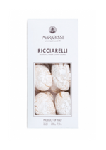 Sweet chewy almond ricciarelli biscuits