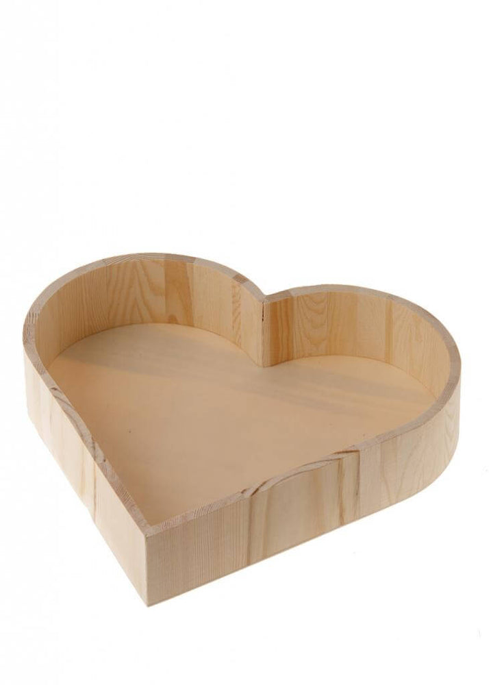 Create your own hamper - Wooden heart shaped tray