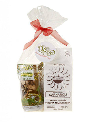 Vorrei Italian Rice and Porcini mushroom gift pack for making risotto