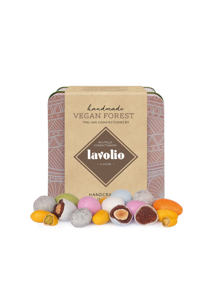 vegan nutty forest sweets in keepsake tin
