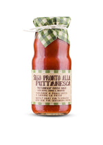 Jar of ready to use puttanesca pasta sauce