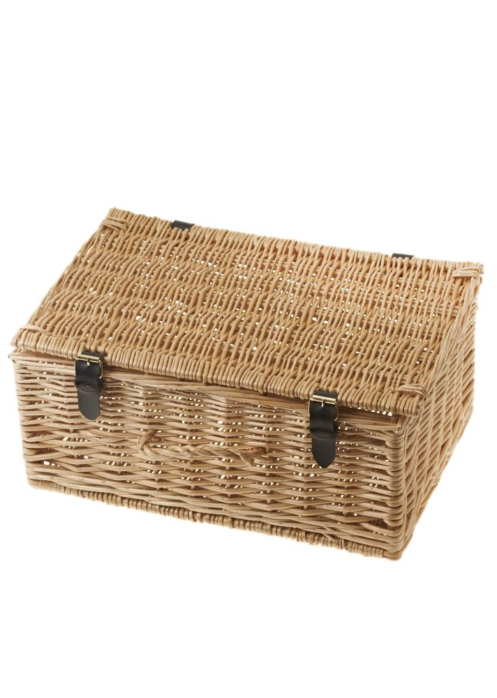 Wicker outlet hamper basket