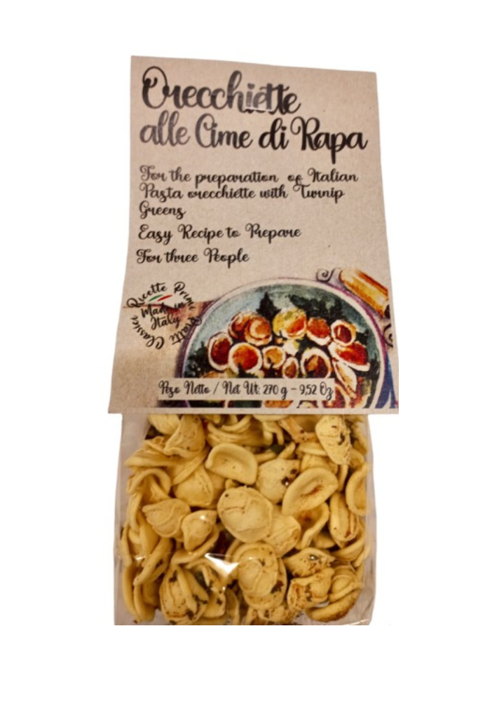 Orecchiette pasta with turnip greens