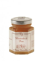 Vorrei Italian jar of pear mustard cheese condiment