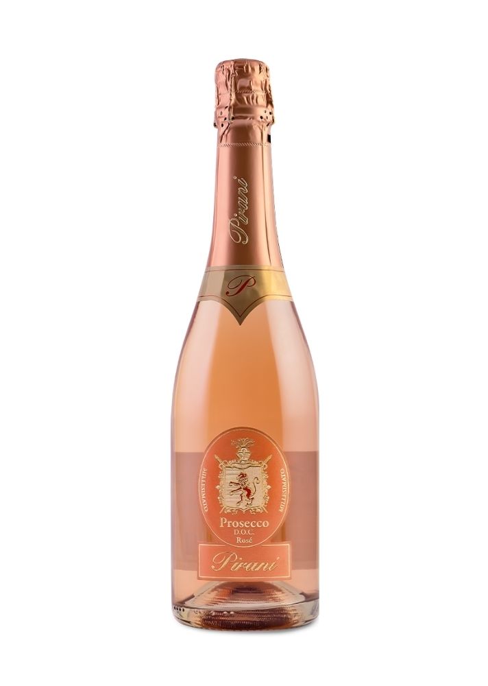 Bottle of vintage prosecco rose